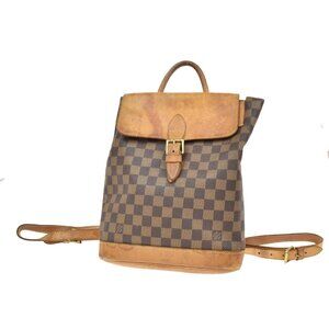 LOUIS VUITTON Logo Arlequin Backpack Bag Damier Ebene Brown N99038 77KB024